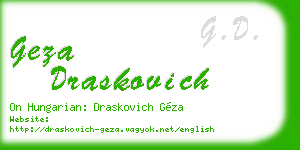 geza draskovich business card