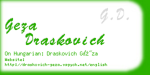 geza draskovich business card